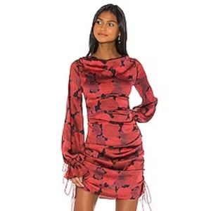 L’academie The Gallarde Mini Dress in Red Peony